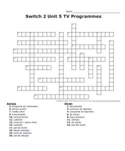 Switch 2 Unit 5  TV Programmes